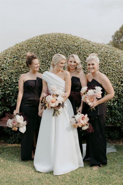 long black bridesmaid dresses, black bridesmaid jumpsuits, short black bridesmaid dresses, winter bridesmaids dresses