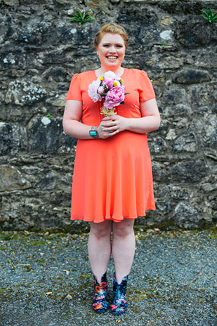 orange bridesmaids dress | onefabday.com