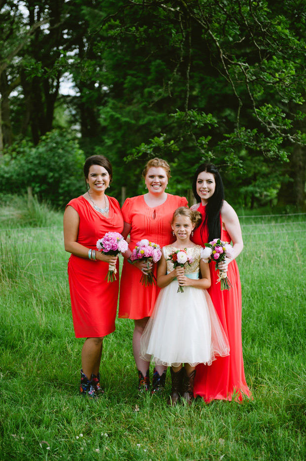 orange bridesmaids dresses | onefabday.com