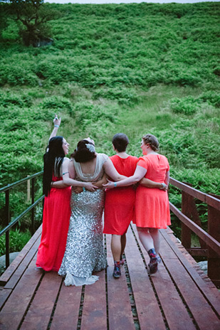 orange bridesmaids dress | onefabday.com