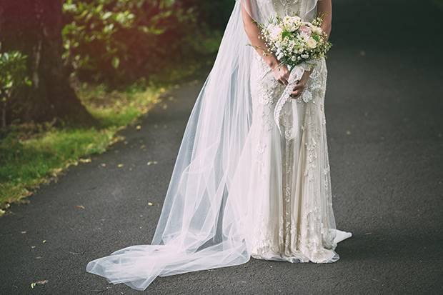 pretty vintage style bridal bouquet | Alissa and Gerard's Beatles and Stars wedding by Gail Kelly | onefabday.com