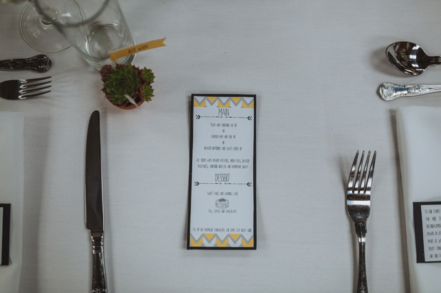 wedding menu | onefabday.com