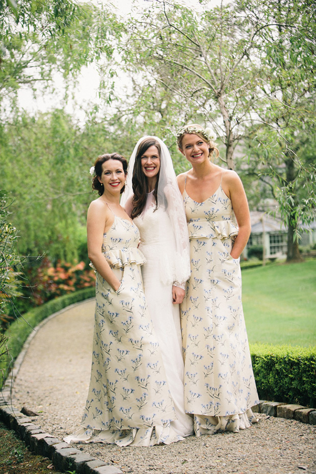 cream floral bridesmaids | onefabday.com