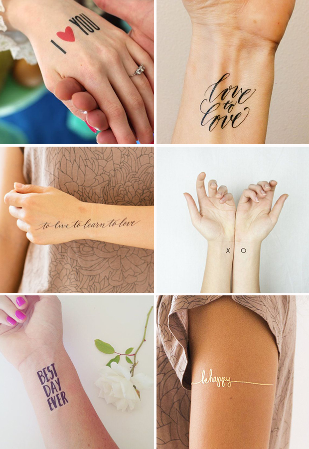 Gorgeous wedding temporary tattoos