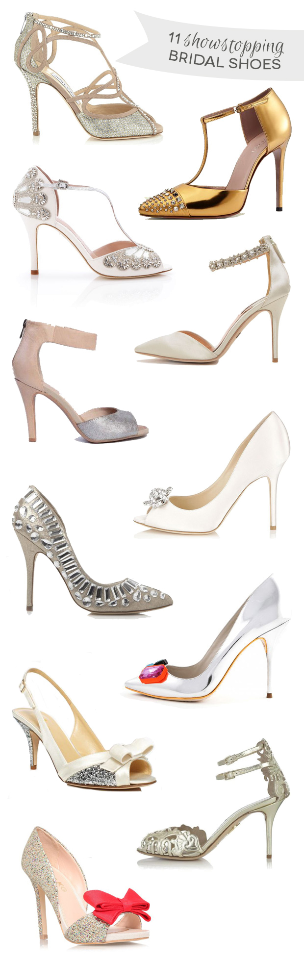 11 showstopper bridal shoes