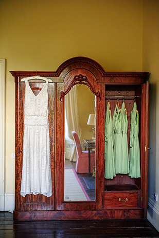 gorgeous bridal preparations shot | Clio and Dave's beautiful botanical inspired wedding at Kilshane House by Give Us A Goo Photography | onefabday.com