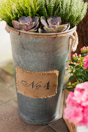 ceremony decor details | Paul and Ann's pretty barn wedding at Larchfield | onefabday.com