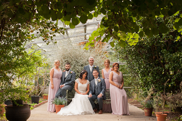 Pretty soft lilac bridesmaids dresses | Paul and Ann's pretty barn wedding at Larchfield | onefabday.com