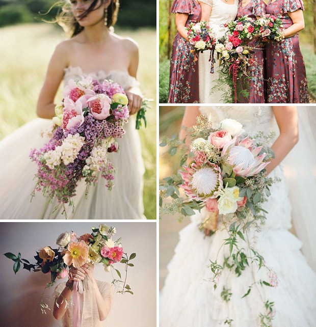 2015 Wedding Trends | Cascading Bridal Bouquets | onefabday.com