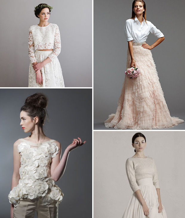 2015 Wedding Trends | Stylish Bridal Separates | onefabday.com