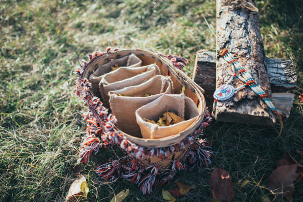 leaf confetti | Beautiful boho bridal inspiration| onefabday.com