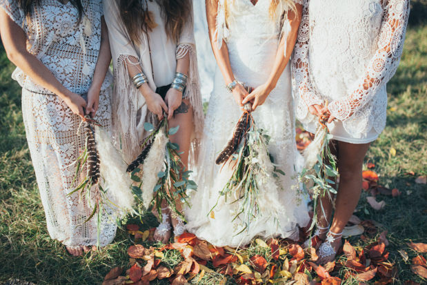 boho bridesmaids style | Beautiful boho bridal inspiration| onefabday.com