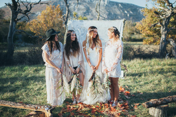 boho bridesmaids style | Beautiful boho bridal inspiration| onefabday.com