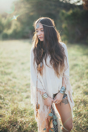 boho bridesmaids style | Beautiful boho bridal inspiration | onefabday.com