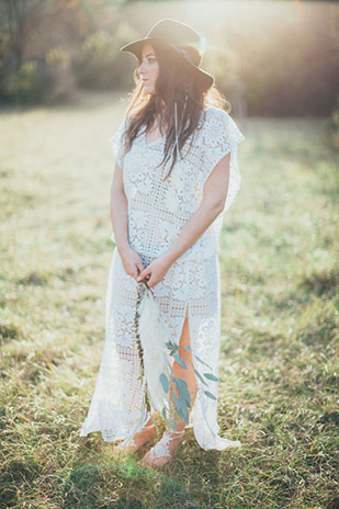 boho bridesmaids style | Beautiful boho bridal inspiration | onefabday.com