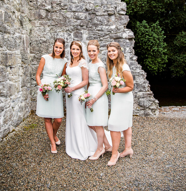 soft mint bridesmaids dresses | Arlene and Richard's Love is the Best Medicine inspired wedding by MOS Photography | onefabday.com