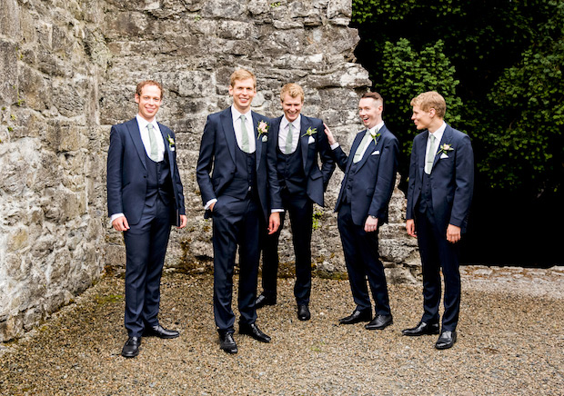 Navy groomsmen suits | Arlene and Richard's Love is the Best Medicine inspired wedding by MOS Photography | onefabday.com