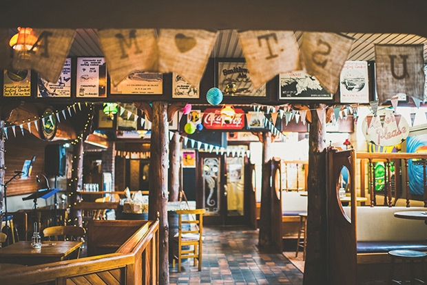 Elaine and Kenny's pretty pastel pub wedding by Paula Gillespie | onefabday.com