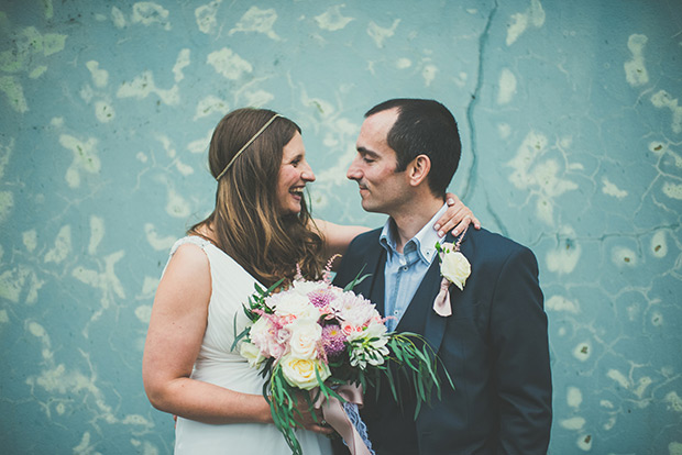 Elaine and Kenny's pretty pastel pub wedding by Paula Gillespie | onefabday.com