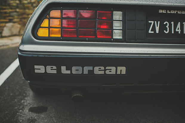 De Lorean Wedding Car! Elaine and Kenny's pretty pastel pub wedding by Paula Gillespie | onefabday.com