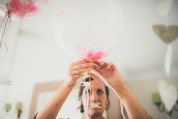 wedding prep | Elaine and Kenny's pretty pastel pub wedding by Paula Gillespie | onefabday.com