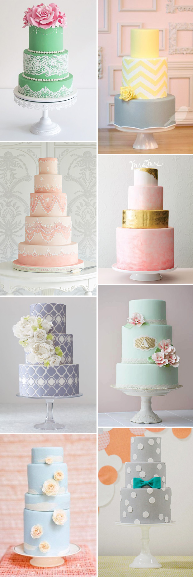 colourful wedding cakes | onefabday.com