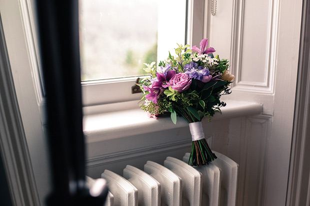 shades of purple bouquet | Orlaith and Sean's Pretty Clonwilliam House Wedding by Corrine Crennan | onefabday.com