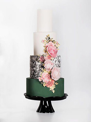 Dark-green-design-wedding-cake