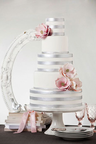 Striped Wedding Cakes | onefabday.com