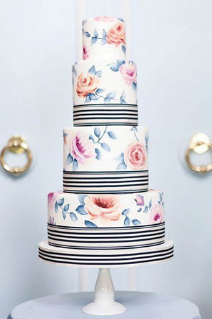 Striped Wedding Cakes | onefabday.com