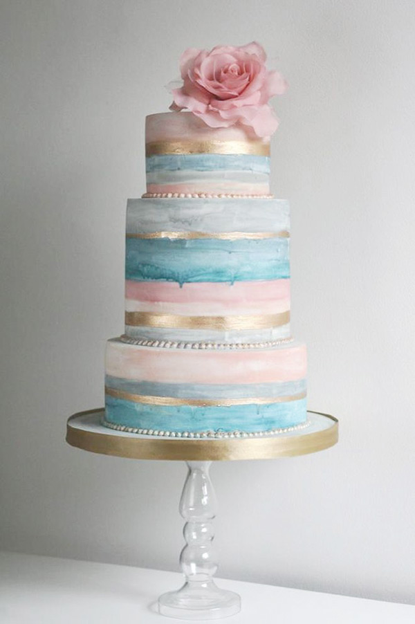 Striped Wedding Cakes | onefabday.com