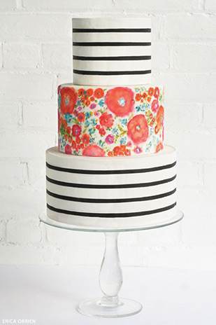 Striped Wedding Cakes | onefabday.com