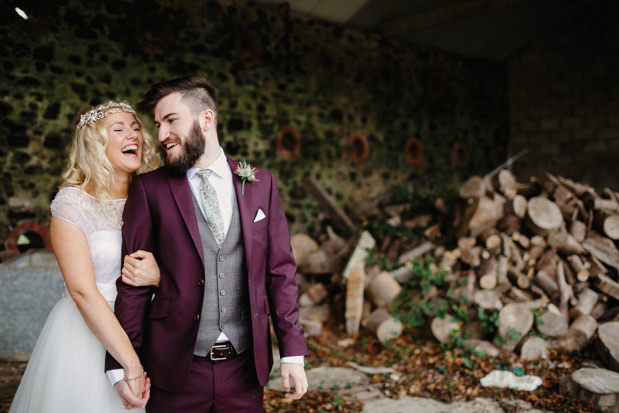 Kerry and David's pretty pink Christmas wedding at Gracehall by The Lous | onefabday-com.go-vip.net