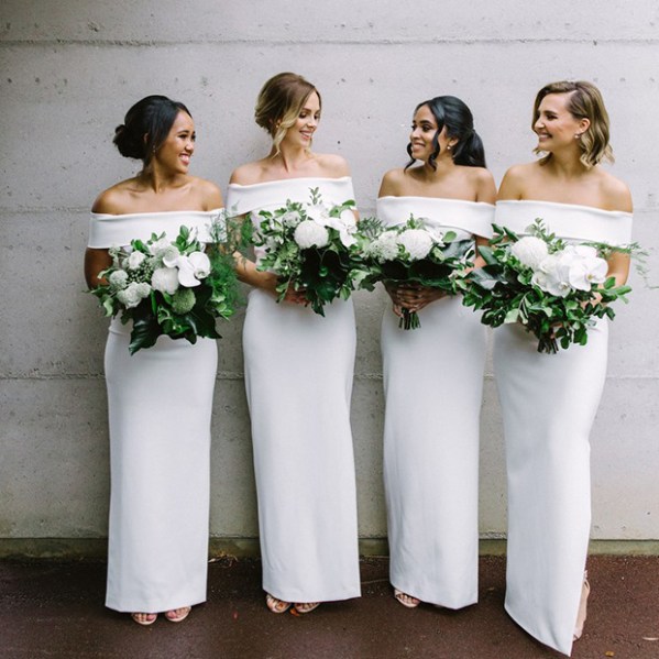 White Bridesmaid Dresses | One Fab Day