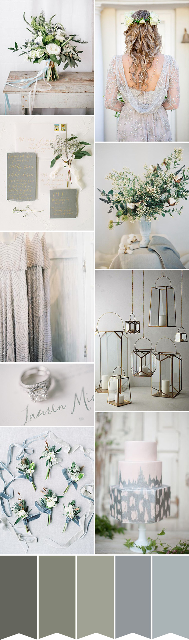 Shades of Grey Wedding Colour Palette | onefabday.com