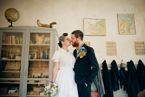 Julie and Francois' retro rock and roll wedding by Cecile Creiche | onefabday.com