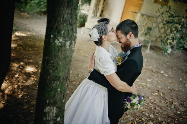 Julie and Francois' retro rock and roll wedding by Cecile Creiche | onefabday.com