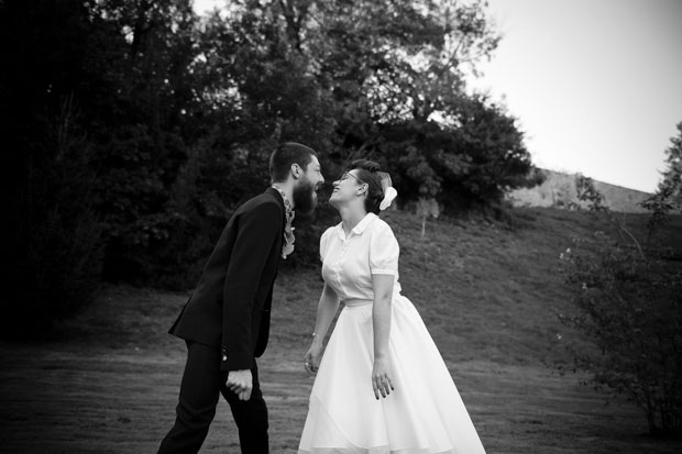 Julie and Francois' retro rock and roll wedding by Cecile Creiche | onefabday.com