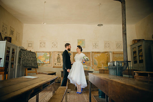 Julie and Francois' retro rock and roll wedding by Cecile Creiche | onefabday.com