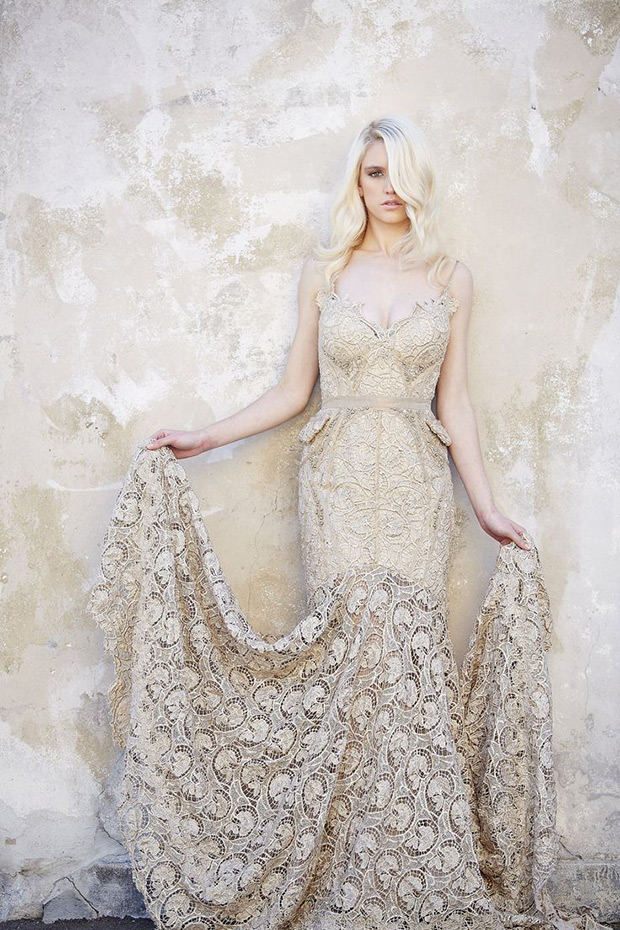 Gunnhilder Gown and Veil by Georgia Young Couture | onefabday.com 