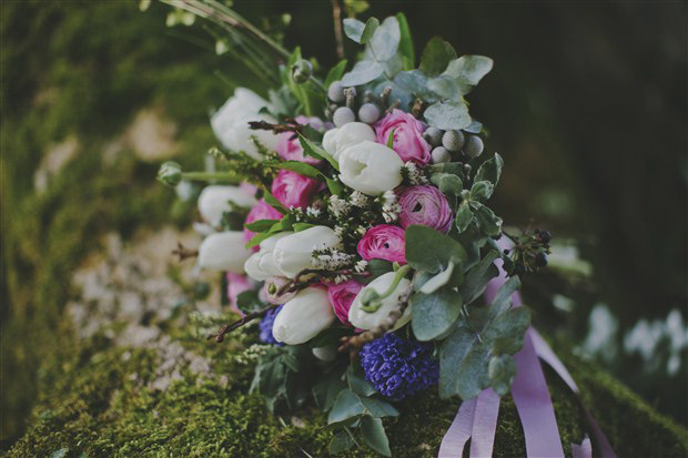 Pretty Pink and Blue wedding inspiration at Ballyvolane House by Ivana Patarcic | onefabday.com