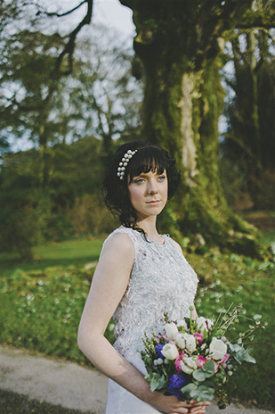 Pretty Pink and Blue wedding inspiration at Ballyvolane House by Ivana Patarcic | onefabday.com