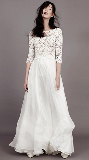 Florence sleeved wedding dress by Kavier Gauche ~ onefabday.com