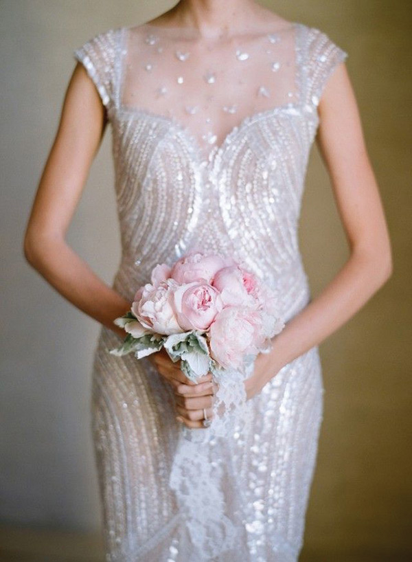 Chic Sparkle Wedding Dresses | onefabday.com