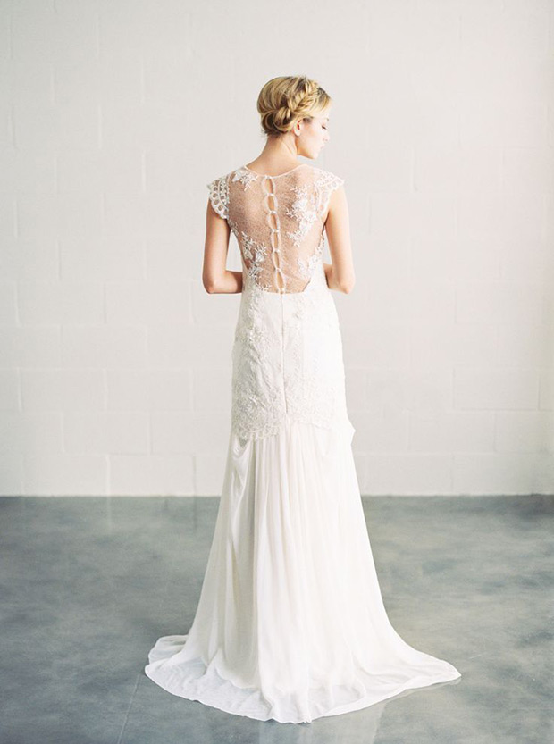 Open back Ava wedding dress by Saint Isabel | onefabday.com