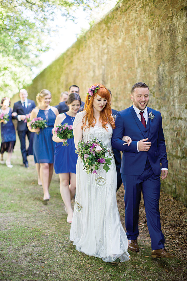 navy bridal party | Rachel and Matthew's Beautiful Ballyvolane Wedding by Brosnan Photographic | onefabday.com