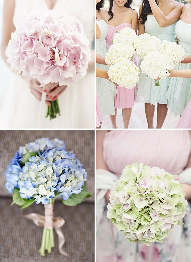 Hydrangea bridal bouquets | onefabday.com