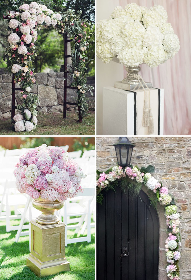 Hydrangea wedding ceremony decor | onefabday.com