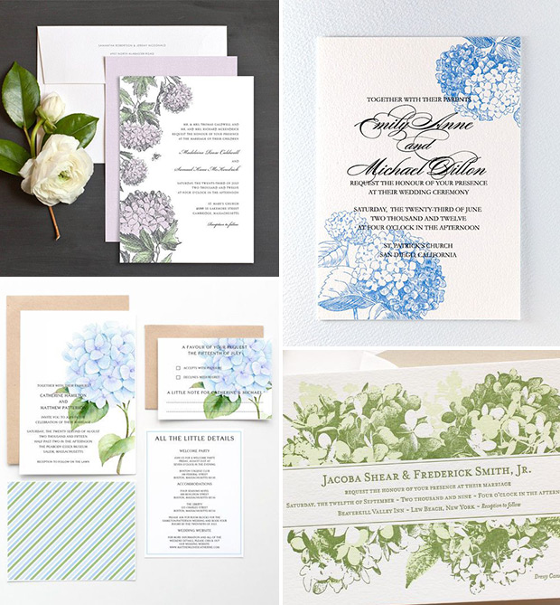 Hydrangea Wedding Invitations | onefabday.com