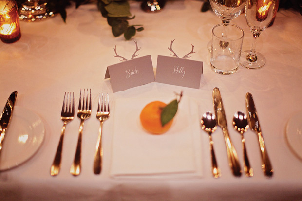 Polly and Daniel's incredible candlelit winter wedding by Paper Window | onefabday.com